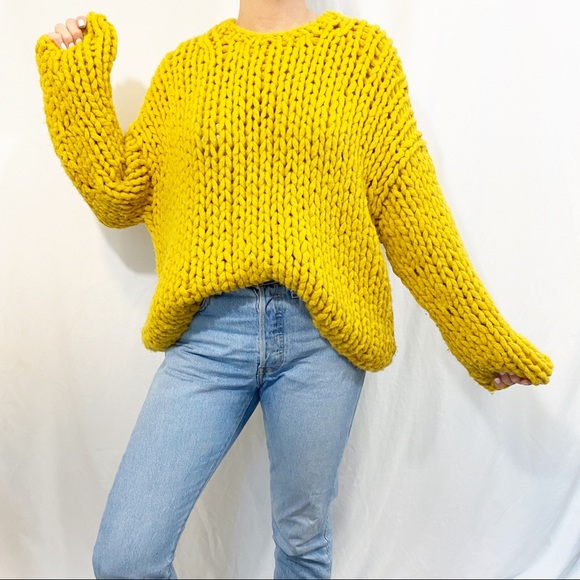 Eileen Fisher Baby Alpaca Chunky Knit Sweater Top